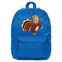 Thanksgiving Cat Funny Fake Cat Turkey Meow Thanksgiving 16 in Basic Backpack