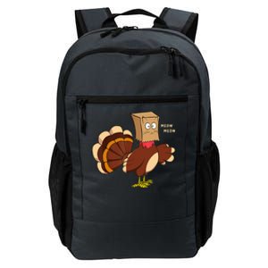 Thanksgiving Cat Funny Fake Cat Turkey Meow Thanksgiving Daily Commute Backpack