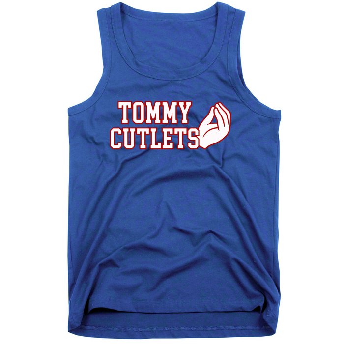 Tommy Cutlets Football Quarterback Ny Italian Hand Gesture Tank Top