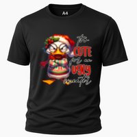 Too Cute For An Ugly Sweater Funny Sarcastic Grumpy Duck Christmas Performance Shirt