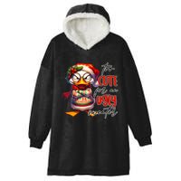 Too Cute For An Ugly Sweater Funny Sarcastic Grumpy Duck Christmas Hooded Wearable Blanket