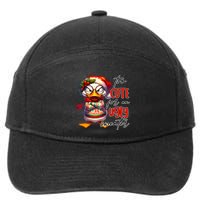 Too Cute For An Ugly Sweater Funny Sarcastic Grumpy Duck Christmas 7-Panel Snapback Hat