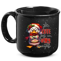 Too Cute For An Ugly Sweater Funny Sarcastic Grumpy Duck Christmas 15oz Campfire Ceramic Mug