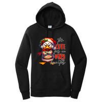 Too Cute For An Ugly Sweater Funny Sarcastic Grumpy Duck Christmas Women's Pullover Hoodie