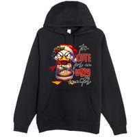 Too Cute For An Ugly Sweater Funny Sarcastic Grumpy Duck Christmas Premium Pullover Hoodie