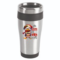 Too Cute For An Ugly Sweater Funny Sarcastic Grumpy Duck Christmas 16oz Travel Tumbler