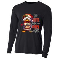 Too Cute For An Ugly Sweater Funny Sarcastic Grumpy Duck Christmas Cooling Performance Long Sleeve Crew