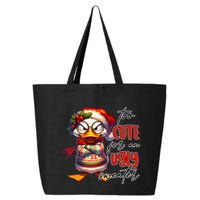 Too Cute For An Ugly Sweater Funny Sarcastic Grumpy Duck Christmas 25L Jumbo Tote