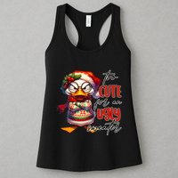 Too Cute For An Ugly Sweater Funny Sarcastic Grumpy Duck Christmas Womens Tank Top