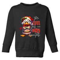 Too Cute For An Ugly Sweater Funny Sarcastic Grumpy Duck Christmas Toddler Sweatshirt