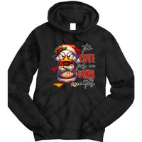 Too Cute For An Ugly Sweater Funny Sarcastic Grumpy Duck Christmas Tie Dye Hoodie