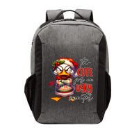 Too Cute For An Ugly Sweater Funny Sarcastic Grumpy Duck Christmas Vector Backpack