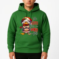 Too Cute For An Ugly Sweater Funny Sarcastic Grumpy Duck Christmas Hoodie