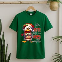 Too Cute For An Ugly Sweater Funny Sarcastic Grumpy Duck Christmas T-Shirt