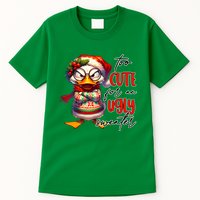Too Cute For An Ugly Sweater Funny Sarcastic Grumpy Duck Christmas Tall T-Shirt