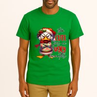 Too Cute For An Ugly Sweater Funny Sarcastic Grumpy Duck Christmas Tall T-Shirt
