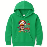 Too Cute For An Ugly Sweater Funny Sarcastic Grumpy Duck Christmas Kids Hoodie