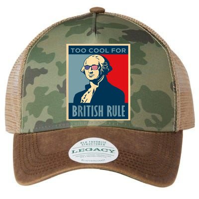 TOO COOL FOR BRITISH RULE 4th Of July George Washington 1776 Legacy Tie Dye Trucker Hat