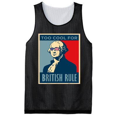 TOO COOL FOR BRITISH RULE 4th Of July George Washington 1776 Mesh Reversible Basketball Jersey Tank