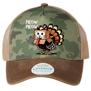 Thanksgiving Cat Funny Fake Cat Meow Thanksgiving Turkey Legacy Tie Dye Trucker Hat