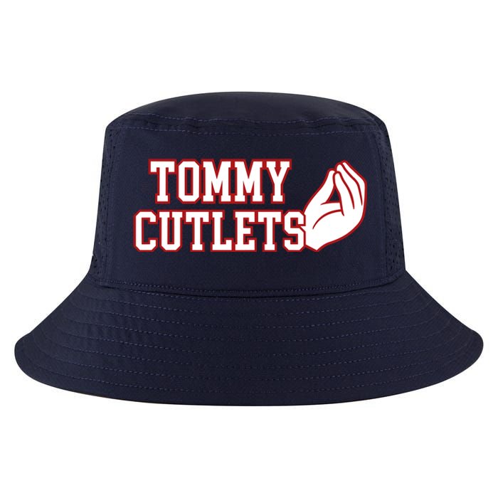 Tommy Cutlets Football Quarterback Ny Italian Hand Gesture Cool Comfort Performance Bucket Hat