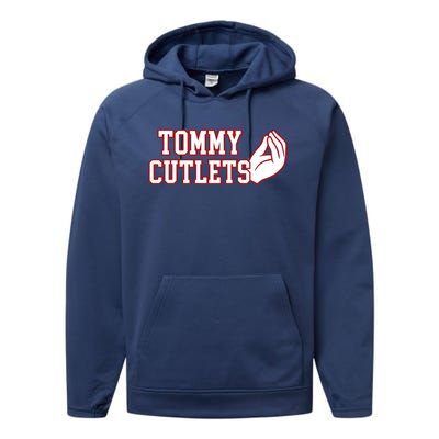 Tommy Cutlets Football Quarterback Ny Italian Hand Gesture Performance Fleece Hoodie