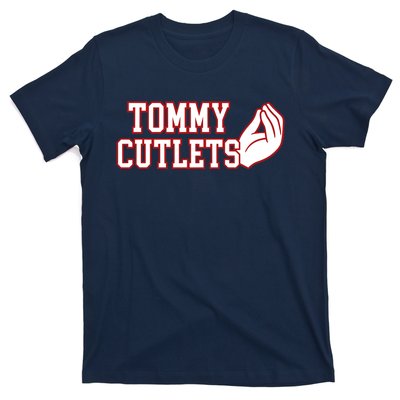 Tommy Cutlets Football Quarterback Ny Italian Hand Gesture T-Shirt