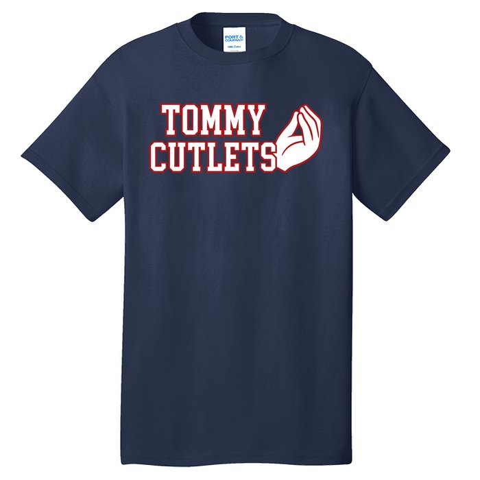 Tommy Cutlets Football Quarterback Ny Italian Hand Gesture Tall T-Shirt