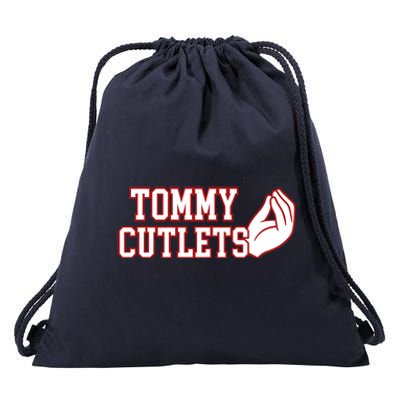 Tommy Cutlets Football Quarterback Ny Italian Hand Gesture Drawstring Bag