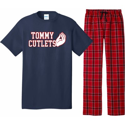 Tommy Cutlets Football Quarterback Ny Italian Hand Gesture Pajama Set