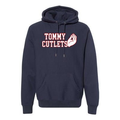 Tommy Cutlets Football Quarterback Ny Italian Hand Gesture Premium Hoodie