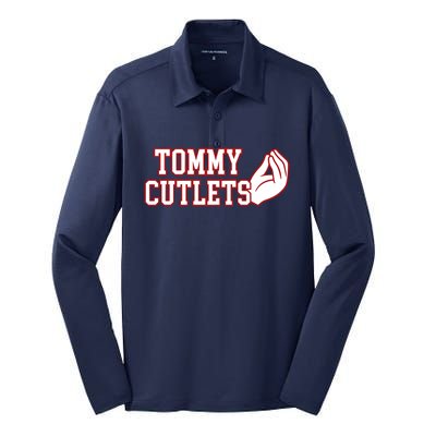 Tommy Cutlets Football Quarterback Ny Italian Hand Gesture Silk Touch Performance Long Sleeve Polo