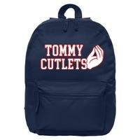 Tommy Cutlets Football Quarterback Ny Italian Hand Gesture 16 in Basic Backpack