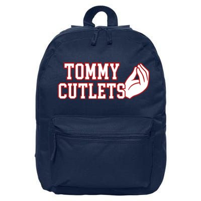 Tommy Cutlets Football Quarterback Ny Italian Hand Gesture 16 in Basic Backpack