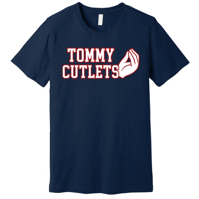 Tommy Cutlets Football Quarterback Ny Italian Hand Gesture Premium T-Shirt