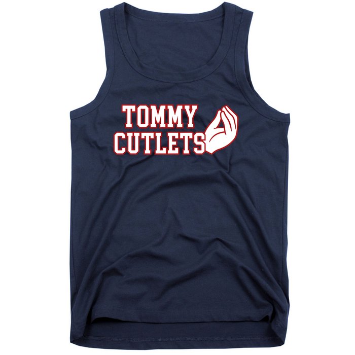 Tommy Cutlets Football Quarterback Ny Italian Hand Gesture Tank Top