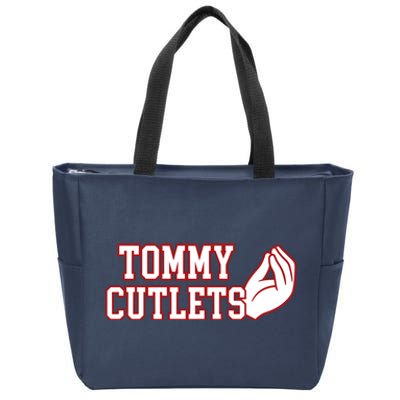 Tommy Cutlets Football Quarterback Ny Italian Hand Gesture Zip Tote Bag