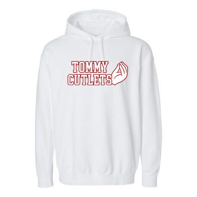 Tommy Cutlets Football Quarterback Ny Italian Hand Gesture Garment-Dyed Fleece Hoodie