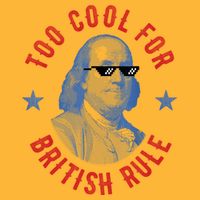 Too Cool For British Rule Funny Ben Benjamin Franklin 4th Of July Pom Pom 12in Knit Beanie
