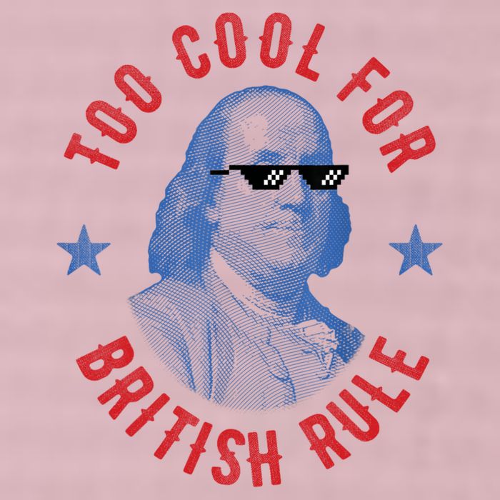 Too Cool For British Rule Funny Ben Benjamin Franklin 4th Of July 25L Jumbo Tote