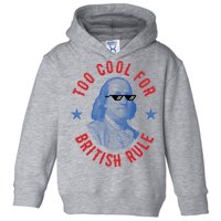 Too Cool For British Rule Funny Ben Benjamin Franklin 4th Of July Toddler Hoodie