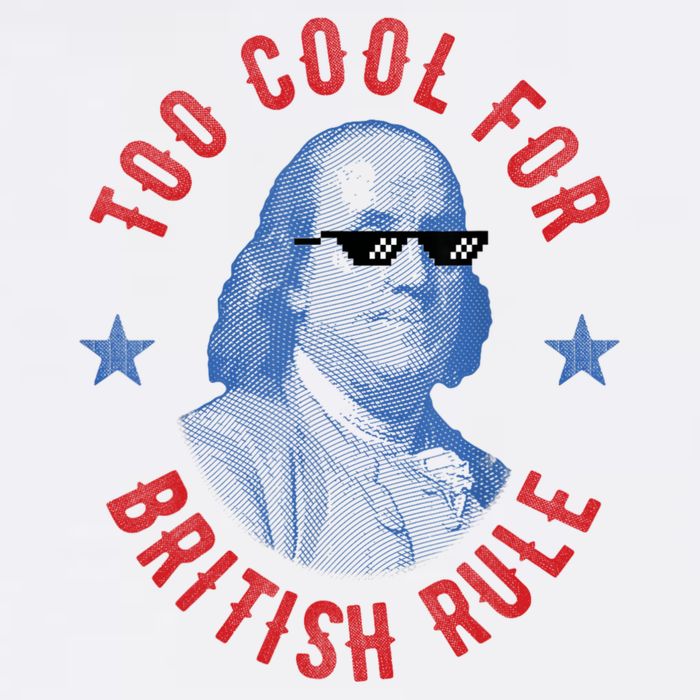 Too Cool For British Rule Funny Ben Benjamin Franklin 4th Of July Wool Snapback Cap