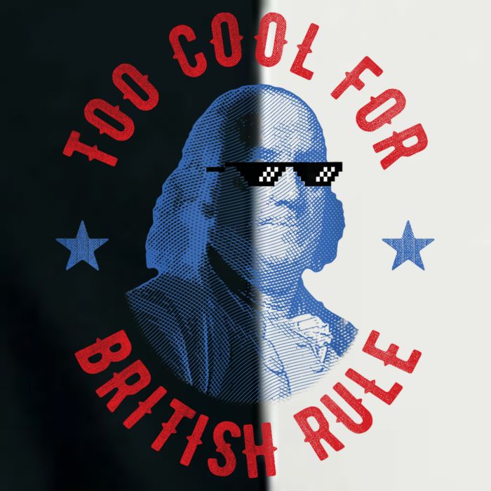 Too Cool For British Rule Funny Ben Benjamin Franklin 4th Of July Infant Baby Jersey Bodysuit