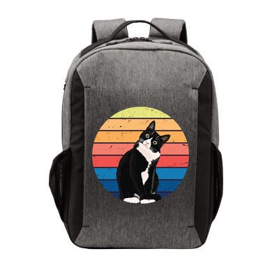 Tuxedo Cat Gift Retro Colors For Animal Lovers Vector Backpack