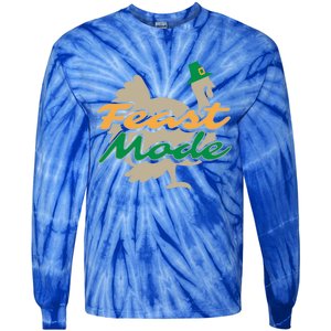 Thanksgiving Cute Gift Feast Mode Tees Turkey Funny Gift Tie-Dye Long Sleeve Shirt