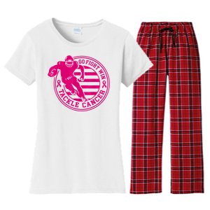 Tackle Cancer Gift Go Fight Win Women's Flannel Pajama Set