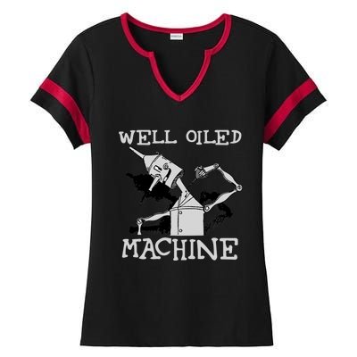 Tin Cool Gift Artwell Oiled Machine Retro Wizard Of Oz Cool Gift Ladies Halftime Notch Neck Tee