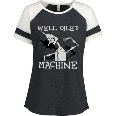 Tin Cool Gift Artwell Oiled Machine Retro Wizard Of Oz Cool Gift Enza Ladies Jersey Colorblock Tee