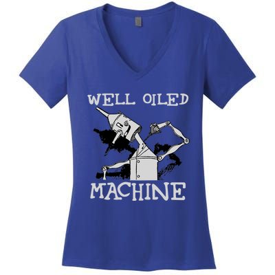 Tin Cool Gift Artwell Oiled Machine Retro Wizard Of Oz Cool Gift Women's V-Neck T-Shirt