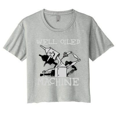 Tin Cool Gift Artwell Oiled Machine Retro Wizard Of Oz Cool Gift Women's Crop Top Tee